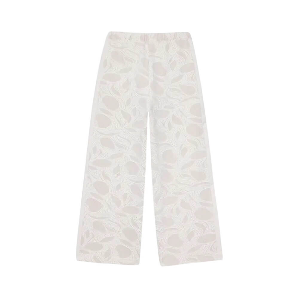Mint Velvet Neutral Jacquard Wide Trousers